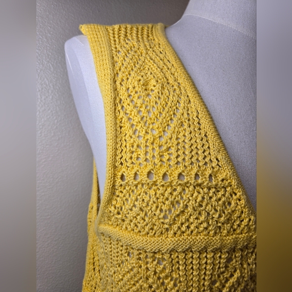 NWT A New Day Yellow Mixed Knit Sweater Vest XL - Picture 4 of 12